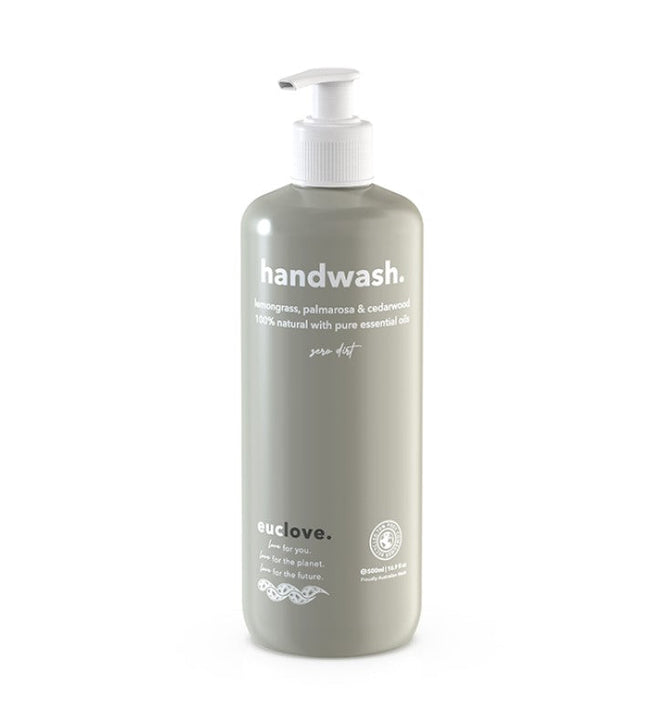 Euclove hand wash with refreshing lemongrass and cedarwood scent