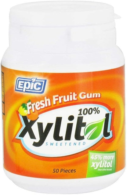 Epic Dental Fresh Fruit Xylitol Gum 50-Pieces
