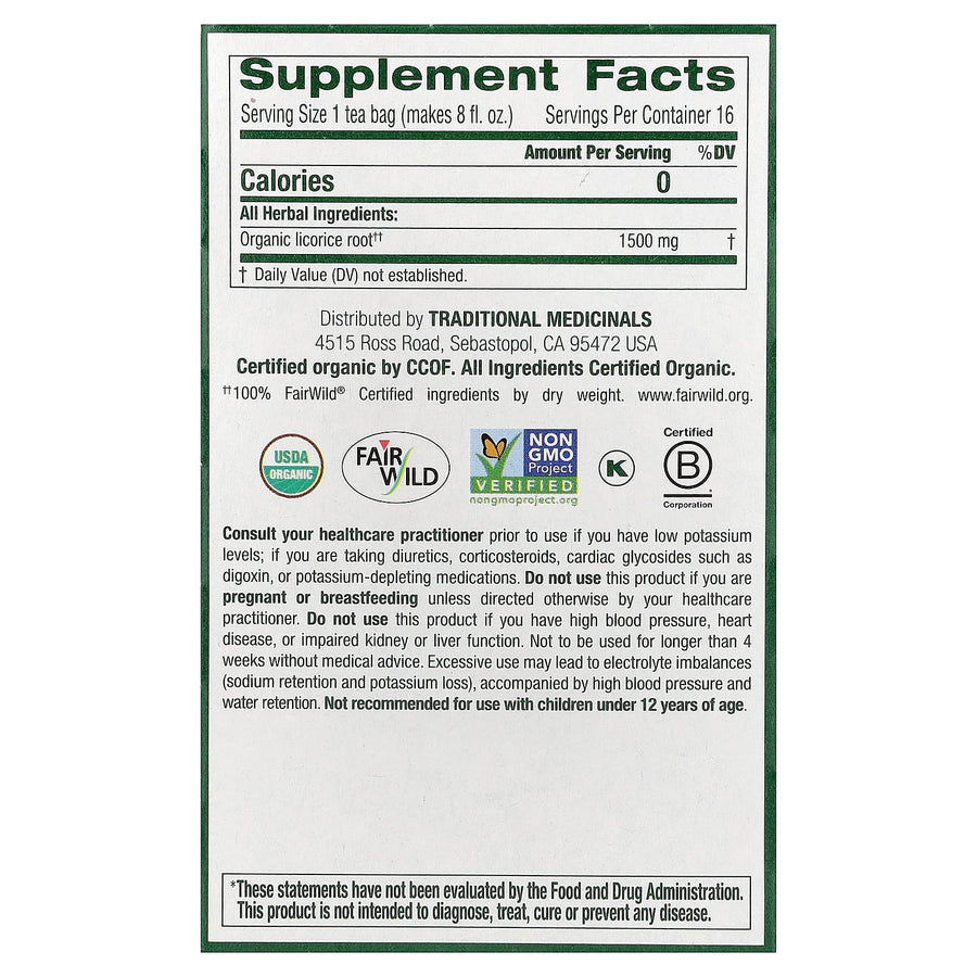 Traditional Medicinals Organic Liquorice Root herbal tea - view 2