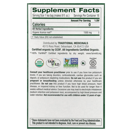 Traditional Medicinals Organic Liquorice Root herbal tea - view 2