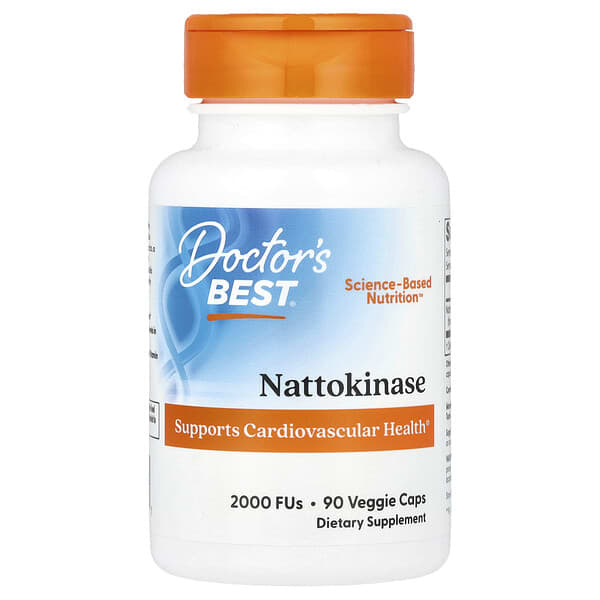 Doctor's Best Nattokinase 2,000 FU 90 Veggie Caps front bottle