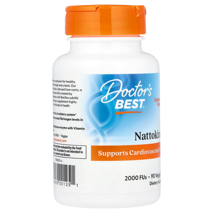 Doctor's Best Nattokinase, 2,000 FUs, 90 Veggie Caps, label view 12