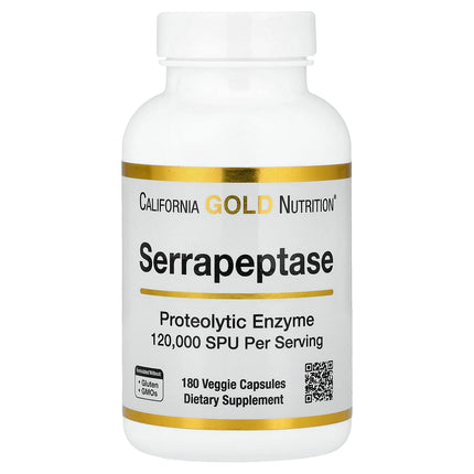 California Gold Nutrition Serrapeptase, 120,000 SPUs