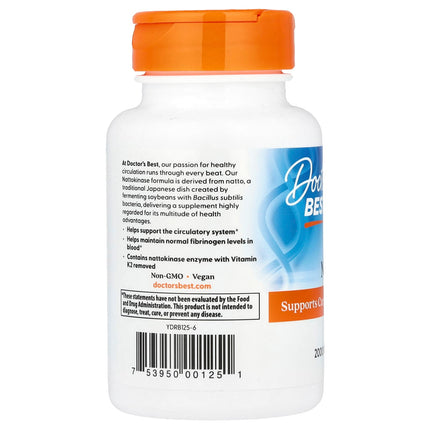 Doctor's Best Nattokinase, 2,000 FUs, 90 Veggie Caps, label view 13