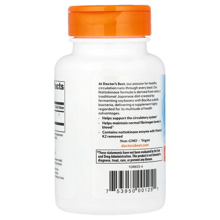 Doctor's Best Nattokinase, 2,000 FUs, 90 Veggie Caps, label view 14