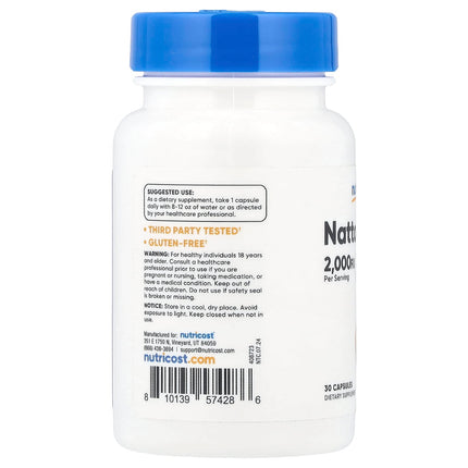 Nutricost Nattokinase, 2,000 FU, 30 Capsules, label view 5