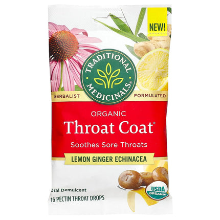Traditional Medicinals Organic Throat Coat® Drops drops, 16 count
