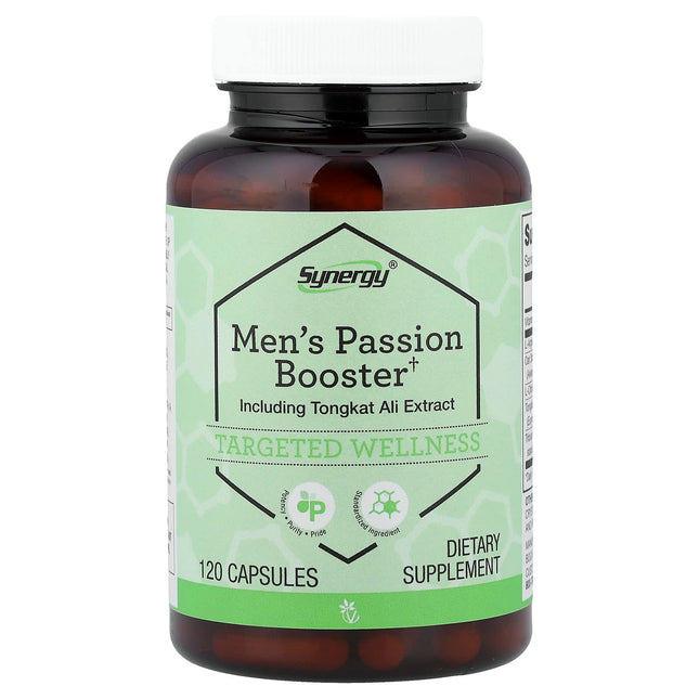 Vitacost Synergy Men's Passion Booster with Tongkat Ali, 120 capsules, front label