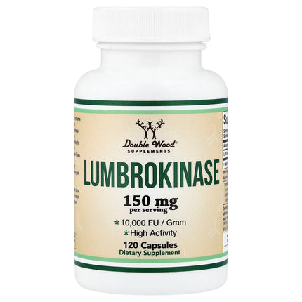 Double Wood Supplements Lumbrokinase, 75 mg per Capsule