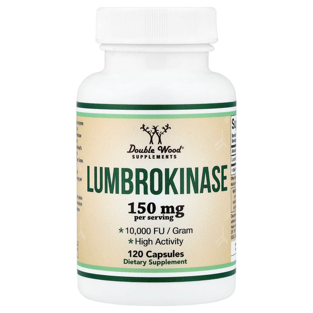 Double Wood Supplements Lumbrokinase, 75 mg per Capsule