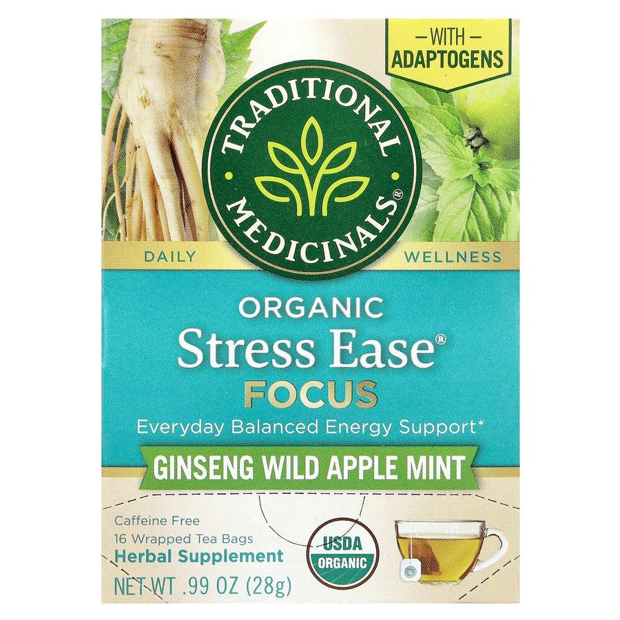 Traditional Medicinals Organic Stress Ease® Focus herbal tea, 28 g