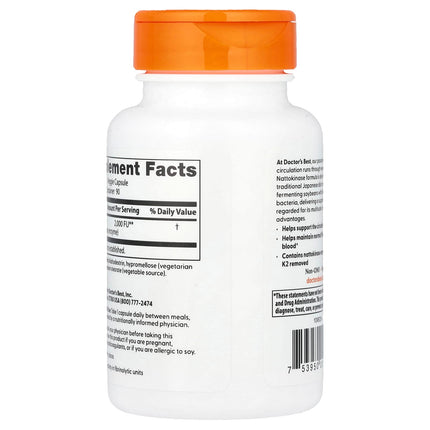 Doctor's Best Nattokinase, 2,000 FUs, 90 Veggie Caps, label view 15