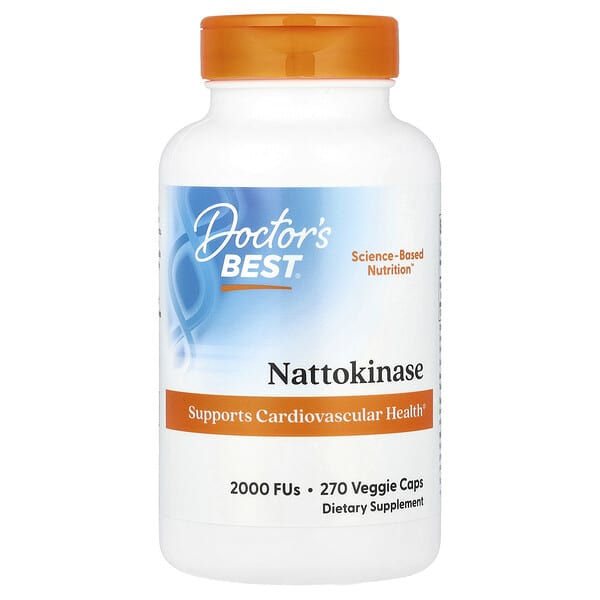 Doctor's Best Nattokinase 2,000 FU 270 Veggie Caps front bottle