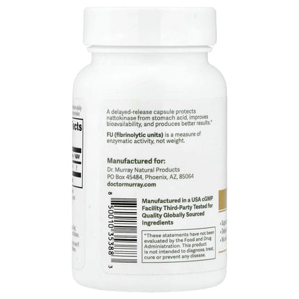 Dr. Murray's Nattokinase, 2,000 FU, 30 Vegan Capsules, label view 7