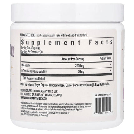 Legendairy Milk, Myo & D-Chiro Inositol , 120 Vegan Capsules