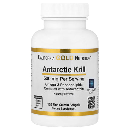 Close-up of Antarctic Krill Oil softgel capsules, natural strawberry and lemon flavoured omega-3 softgels