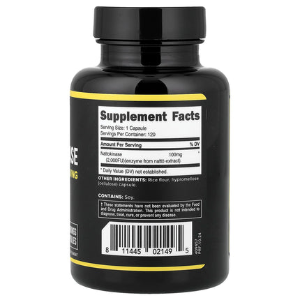 Primaforce Nattokinase, 100 mg, 120 Capsules, label view 8