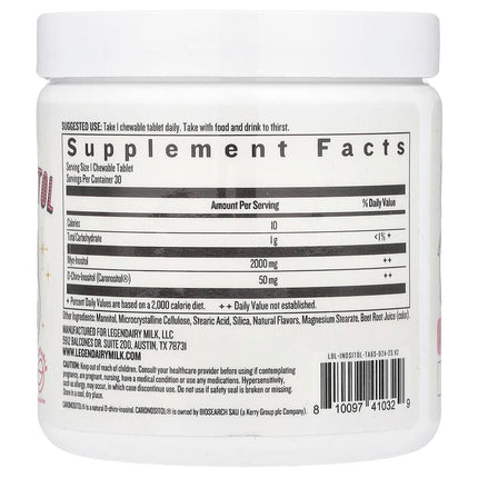 Legendairy Milk, Myo & D-Chiro Inositol, Cherry, 30 Vegan Chewable Tablets