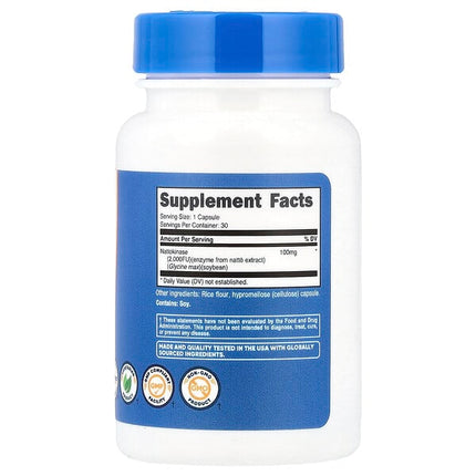 Nutricost Nattokinase, 2,000 FU, 30 Capsules, packaging detail 2