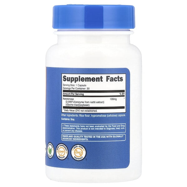 Nutricost Nattokinase 2000 FU 30 Capsules packaging detail