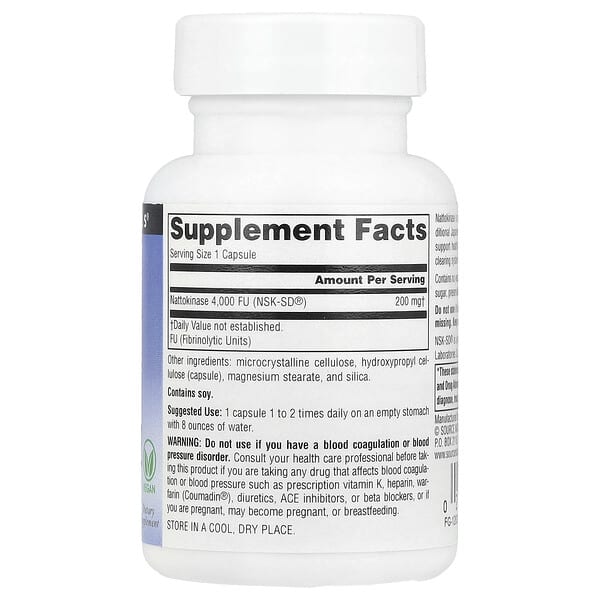 Source Naturals NSK-SD Nattokinase packaging detail