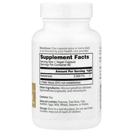 Dr. Murray's Nattokinase, 2,000 FU, 60 Vegan Capsules, label view 18