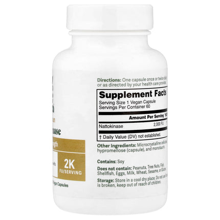 Dr. Murray's Nattokinase, 2,000 FU, 60 Vegan Capsules, label view 19