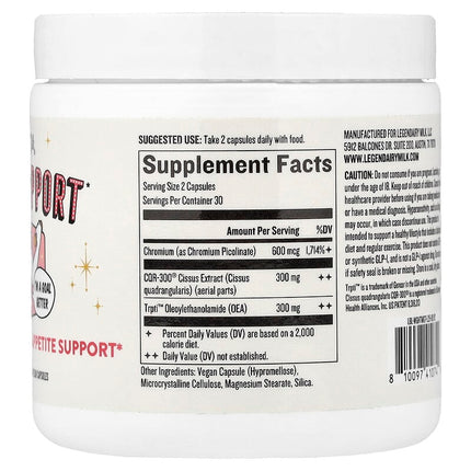 Legendairy Milk, GLP-1 Support, 60 Vegan Capsules