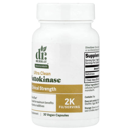 Dr. Murray's Nattokinase, 2,000 FU, 30 Vegan Capsules, label view 11