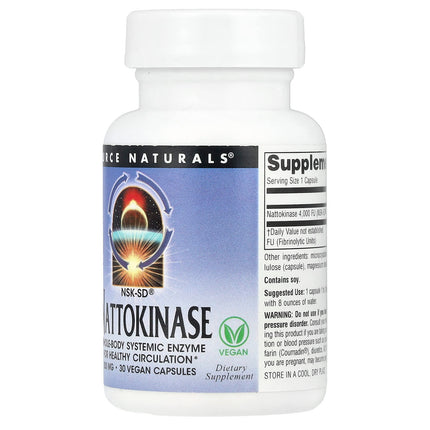 Source Naturals NSK-SD, Nattokinase, 200 mg, 30 Vegan Capsules, label view 10