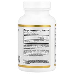 California Gold Nutrition Vitamin D3 5000 IU 125 mcg capsules bottle