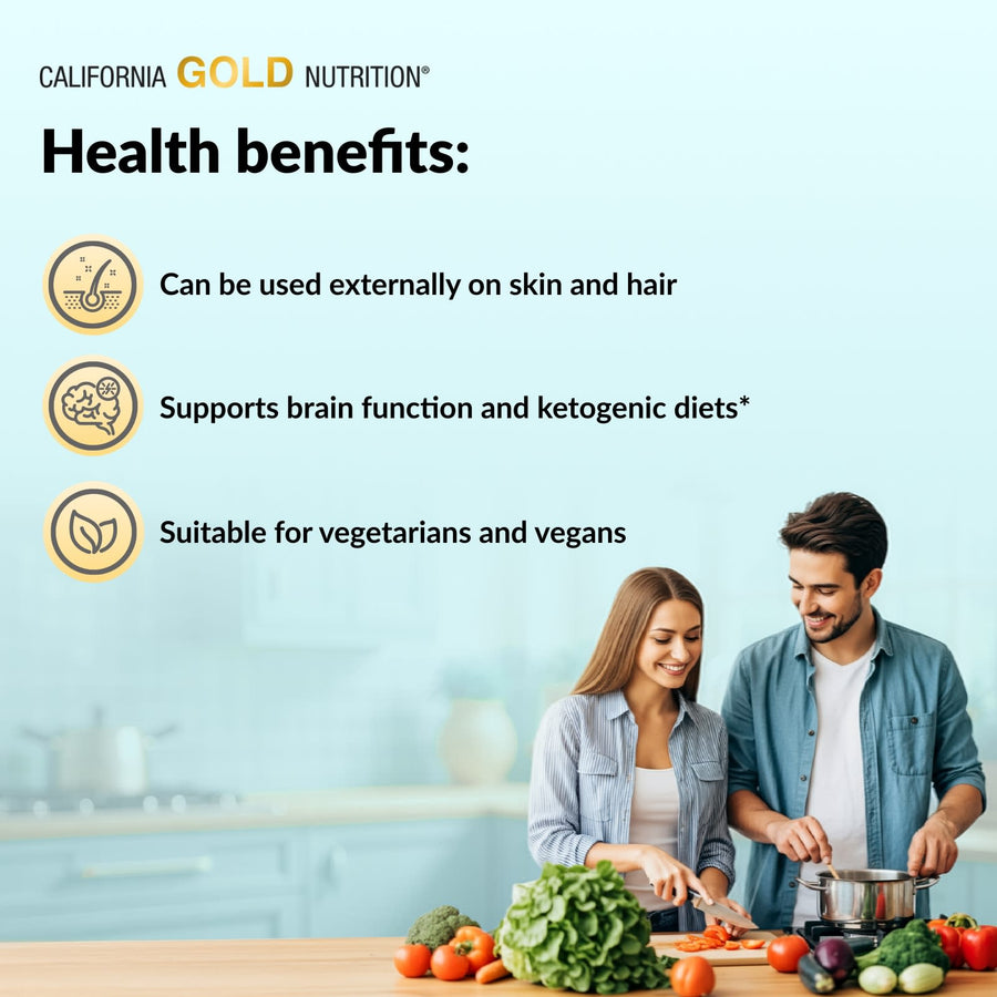 California Gold Nutrition Superfoods Cold Pressed Organic Virgin Coconut Oil jar