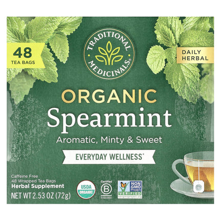 Traditional Medicinals Organic Spearmint herbal tea, 72 g