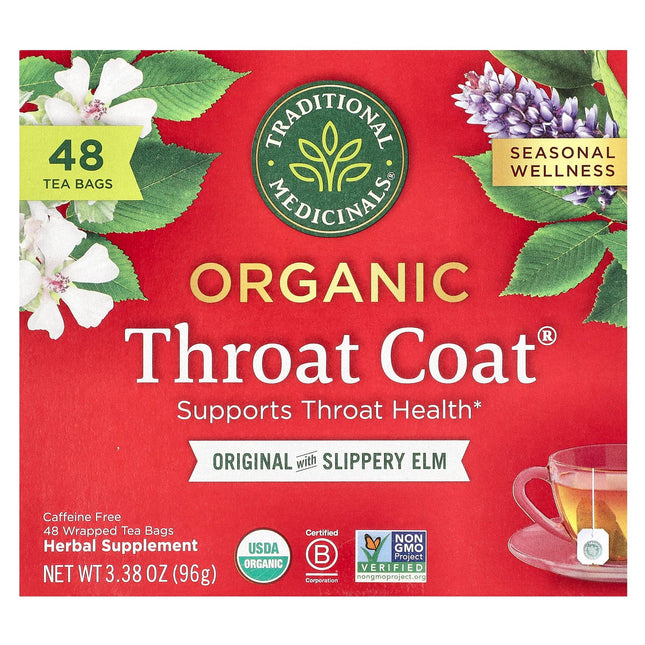 Traditional Medicinals Organic Throat Coat® herbal tea, 96 g