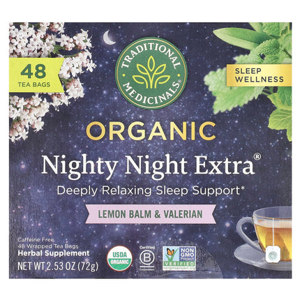 Traditional Medicinals Organic Nighty Night Extra® herbal tea, 72 g