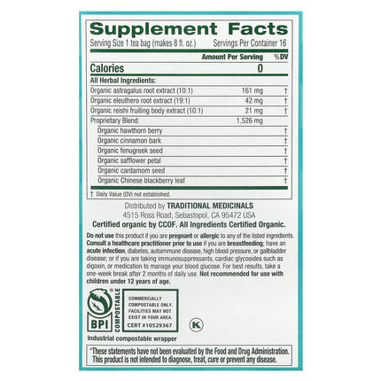 Traditional Medicinals Organic Stress Ease® Immune herbal tea - view 2