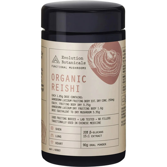 EVOLUTION BOTANICALS Reishi Extract Organic 15:1 Fuctional Mushrooms 90g