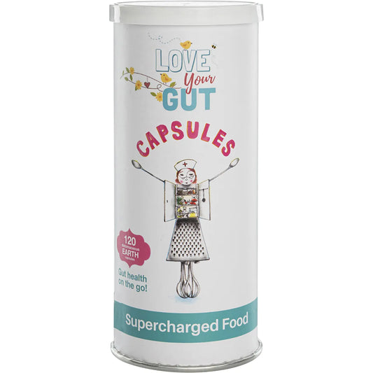 SUPERCHARGED FOOD Love Your Gut Capsules Diatomaceous Earth 120 Caps