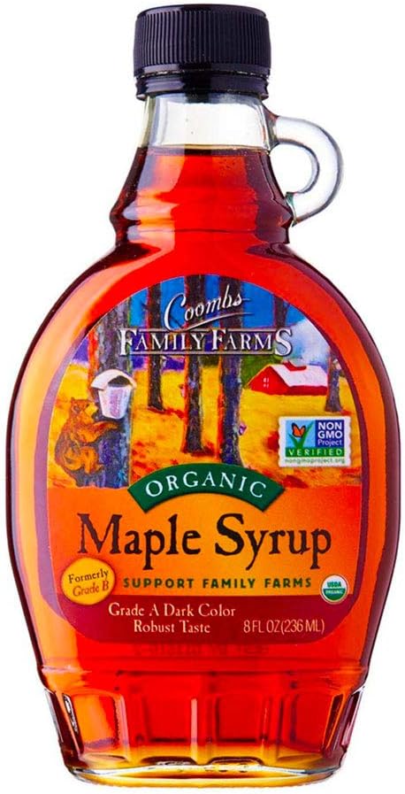 Coombs Family Farms Grade A Amber Rich Taste Organic Maple Syrup Glass, x, Amber Rich