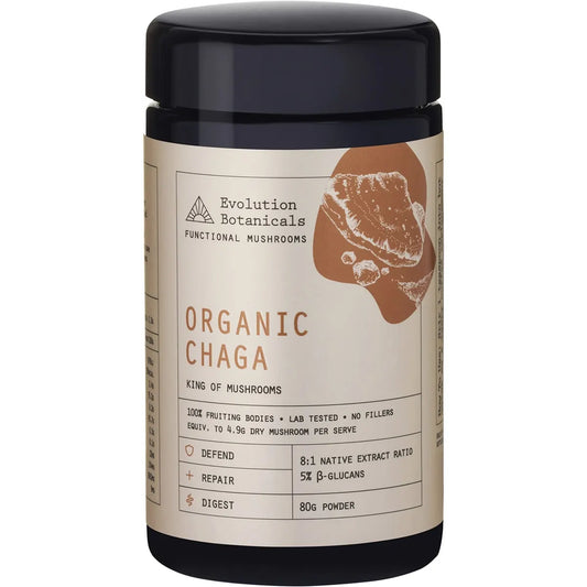 EVOLUTION BOTANICALS Organic Chaga King of Mushrooms 80g