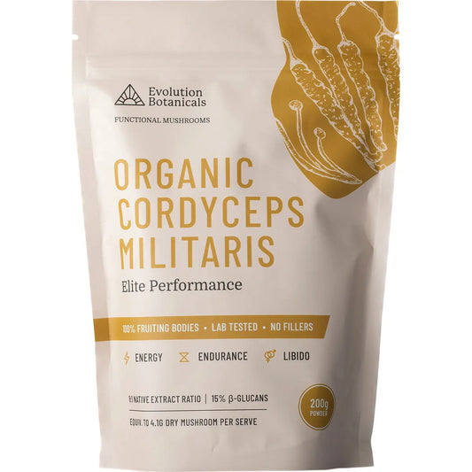 EVOLUTION BOTANICALS Organic Cordyceps Militaris Elite Performance 200g