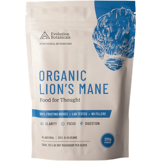 EVOLUTION BOTANICALS Organic Lion's Mane Food For Thought 200g