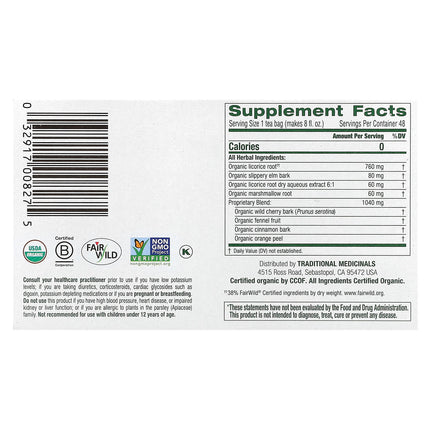 Traditional Medicinals Organic Throat Coat® herbal tea - view 2