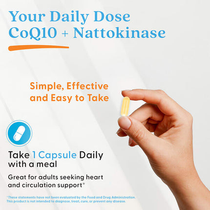Doctor's Best CoQ10 + Nattokinase, 60 Veggie Caps, packaging detail 7