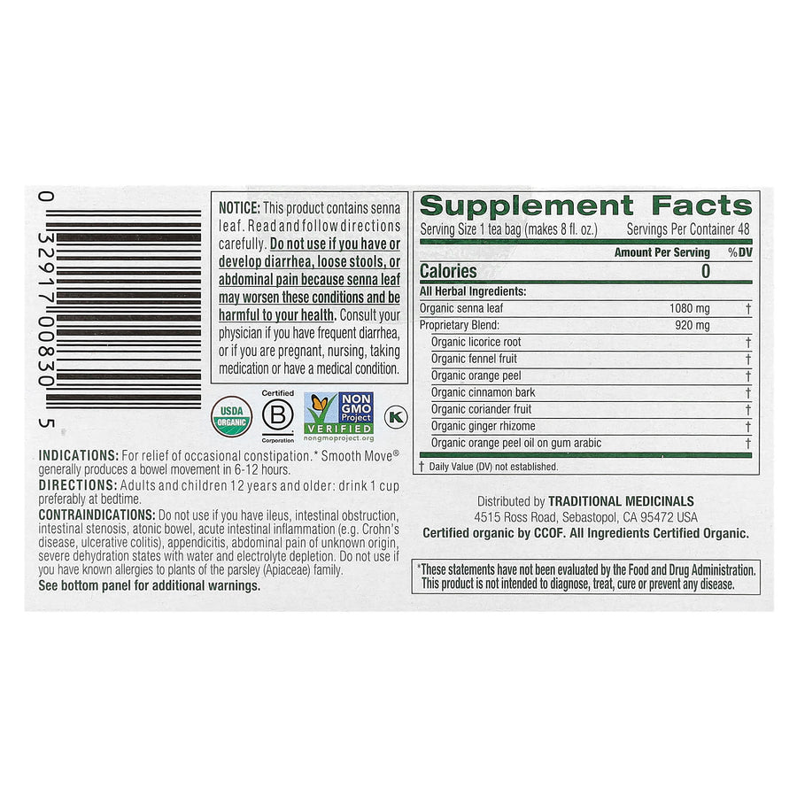 Traditional Medicinals Organic Smooth Move® herbal tea - view 2