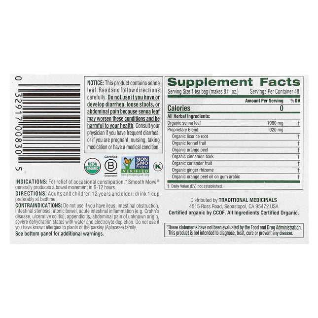Traditional Medicinals Organic Smooth Move® herbal tea - view 2