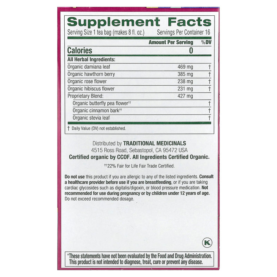 Traditional Medicinals Organic Rosy Mood™ herbal tea - view 2