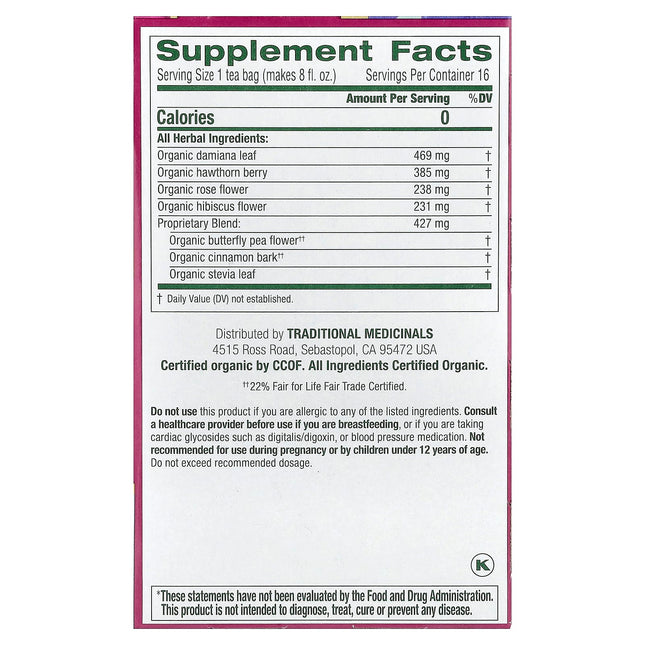 Traditional Medicinals Organic Rosy Mood™ herbal tea - view 2