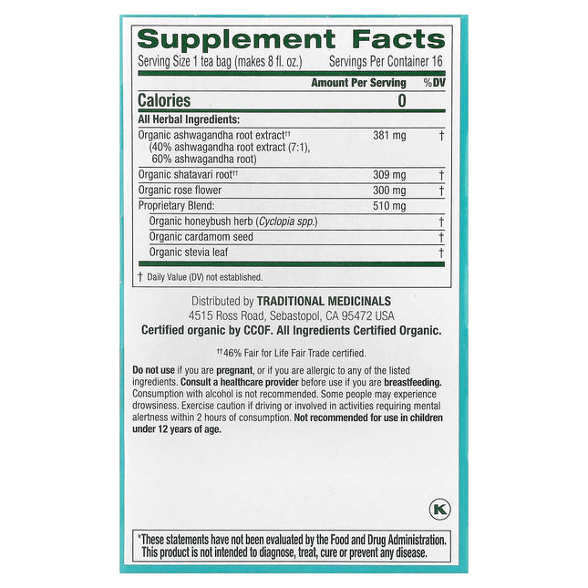 Traditional Medicinals Organic Stress Ease® Calm herbal tea - view 2