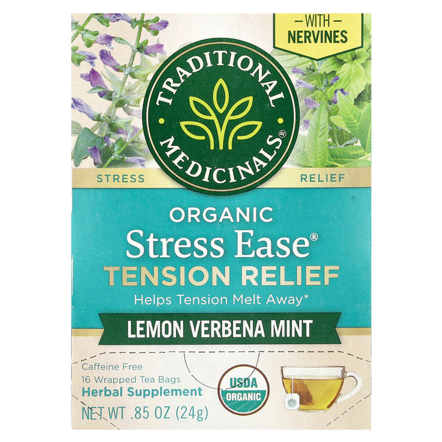 Traditional Medicinals Organic Stress Ease® Tension Relief herbal tea, 24 g